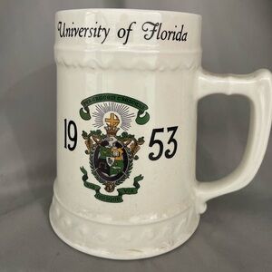 Vintage University of Florida 1953Ceramic Beer Stein Mug German Inspired “Tootie